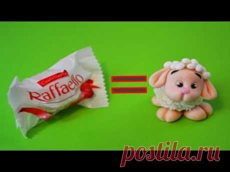 how to make SHEEP RAFFAELLO CAKE TOPPER FONDANT - tutorial pecorella pasta di zucchero torta