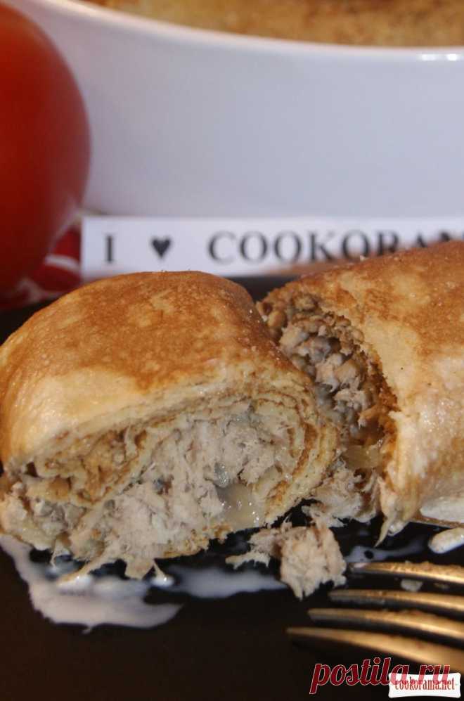 Блины на пиве с мясной начинкой запеченые в сливках / Блины / Кукорама — вкусные рецепты!