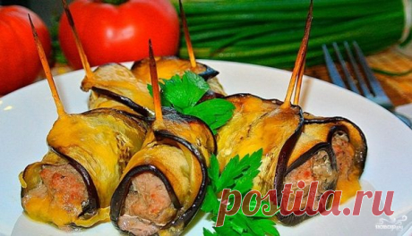 Рулетики из баклажанов с фаршем - пошаговый рецепт с фото на Повар.ру