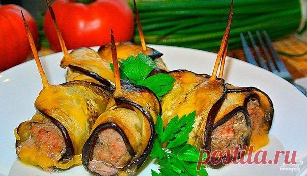 Рулетики из баклажанов с фаршем - пошаговый рецепт с фото на Повар.ру