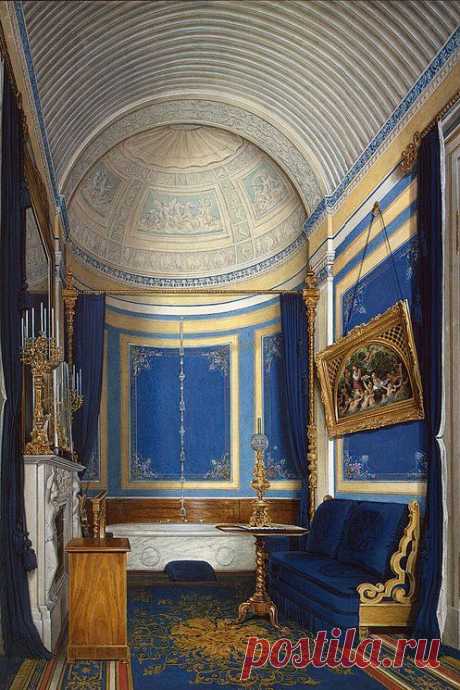 Interiors of the Winter Palace. The Bathroom of Grand Princess Maria Alexandrovna - Edward Petrovich Hau   |  Pinterest • Всемирный каталог идей