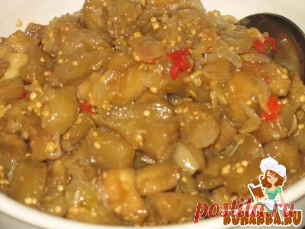 Рецепт: Баклажаны в кабачковой массе острые