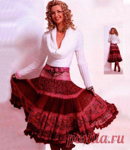 Юбка спицами » Сайт "Ручками" - делаем вещи своими руками