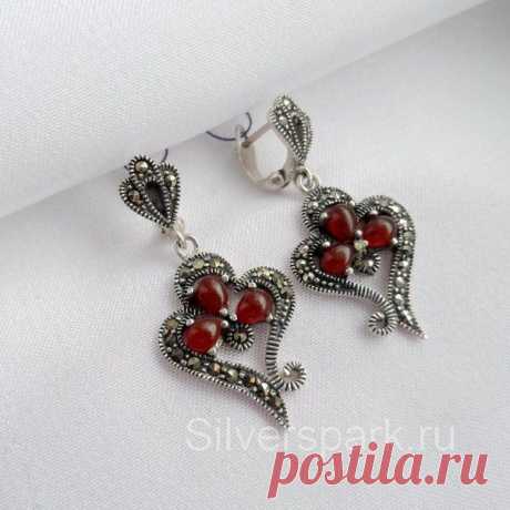 Серебряные серьги с Агатами