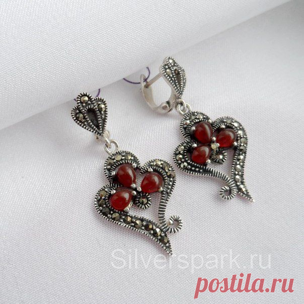 Серебряные серьги с Агатами