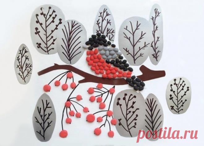 ​Аппликация из пластилина 