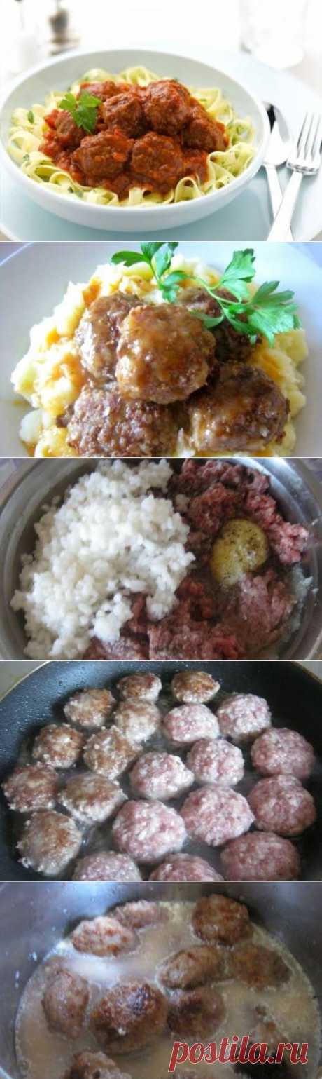 Тефтели с рисом - пошаговый кулинарный рецепт с фото. / Простые рецепты