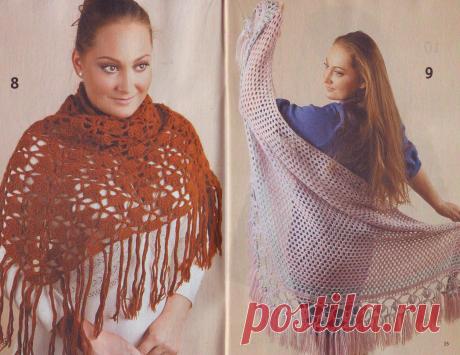Вязание крючком. Шали, палантины, пончо. Схемы и описания. JewelCity.ru