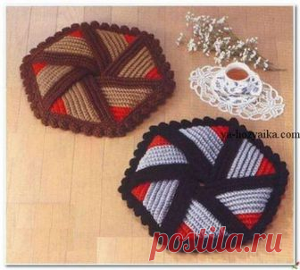 Сидушка на стул крючком схемы. Сидушки крючком схемы