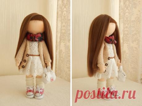 Rag doll Fabric doll Collection doll Soft by AnnKirillartPlace