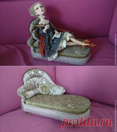 Мастерим кушетку для куколки - Ярмарка Мастеров - ручная работа, handmade