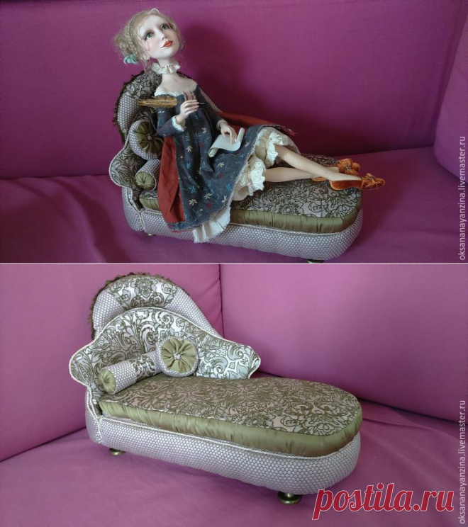 Мастерим кушетку для куколки - Ярмарка Мастеров - ручная работа, handmade