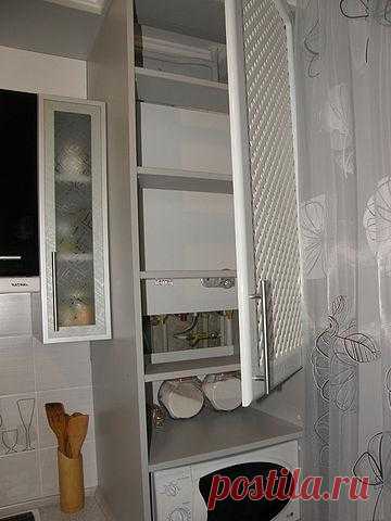 Спрятать котел кухне фото