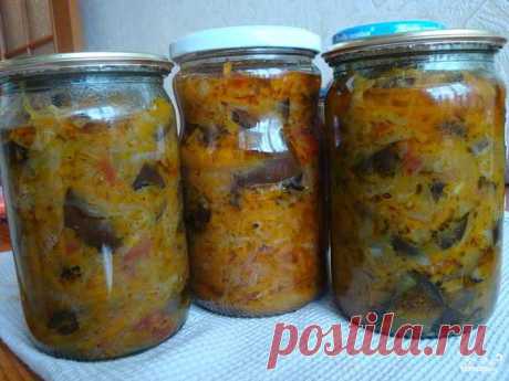 Солянка с баклажанами и капустой