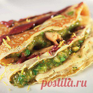 Пшеничные блинчики с фейхоа и мятой рецепт – выпечка и десерты