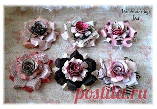 EndlessCreationbyJas: Shabby Chic Paper Flowers @ my Etsy and Zibbet shops