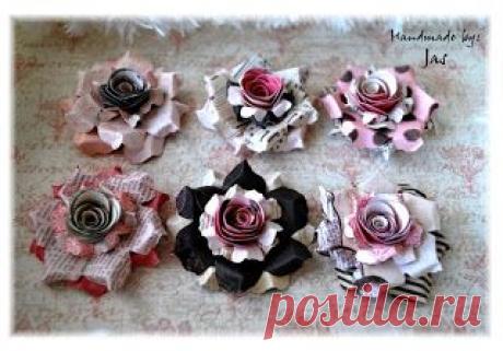 EndlessCreationbyJas: Shabby Chic Paper Flowers @ my Etsy and Zibbet shops