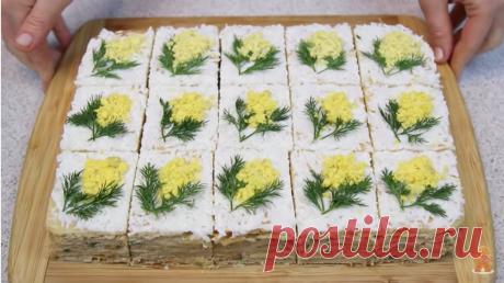 Закусочное Пирожное МИМОЗА - РЕЦЕПТИК