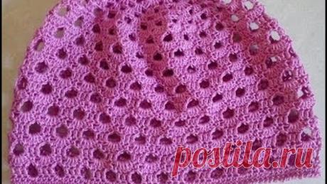 Летняя шапка крючком