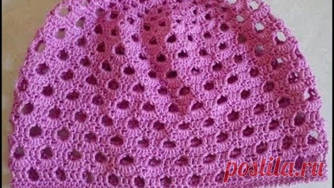 Летняя шапка крючком