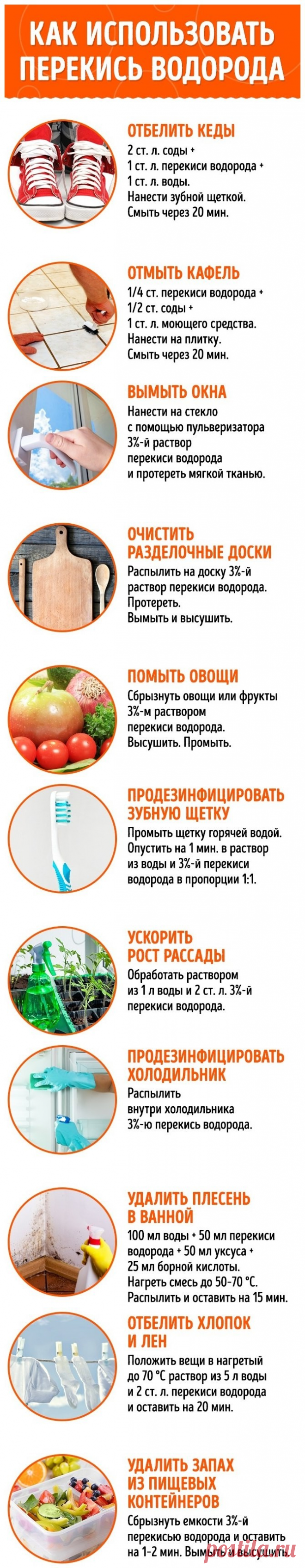 использование перекиси водорода