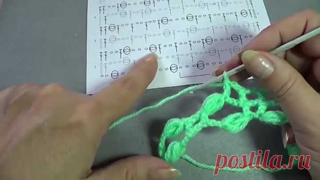 Узоры крючком. Сеточка с пышными столбиками
