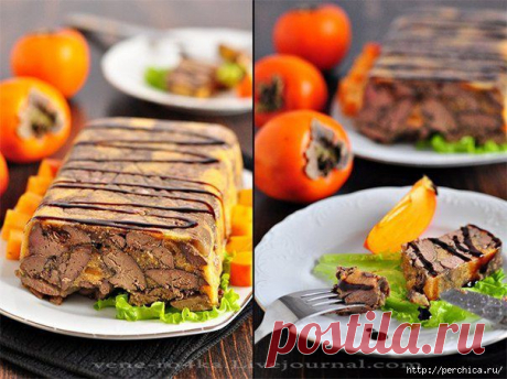 Необычно,но очень вкусно- Террин из курининой печенки с хурмой