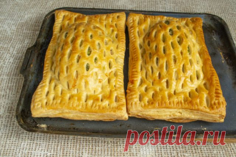 Слоёный пирог с курицей за полчаса. Пошаговый рецепт с фото — Ботаничка.ru
