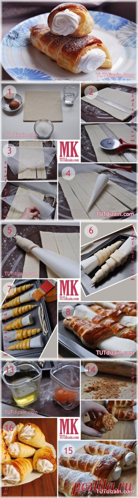 Трубочки с белковым кремом » Планета рукоделия