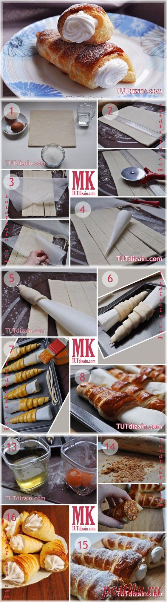 Трубочки с белковым кремом » Планета рукоделия