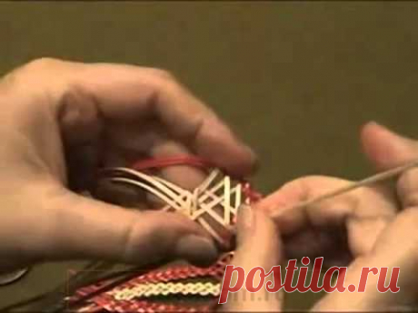 Плетение из соломы Лист двухцветный.mp4