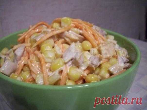 Простой, но очень вкусный салатик к ужину!