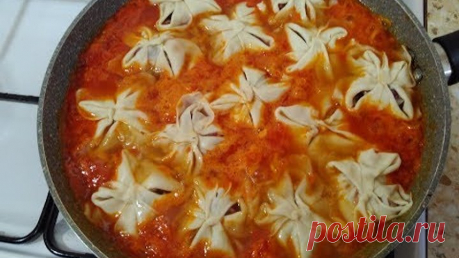 Вкуснятина нереальная манты без мантоварки لذيذ غير واقعي عشاء سريع