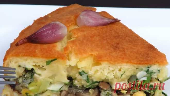Заливной луковый пирог на кефире: очень вкусный рецепт