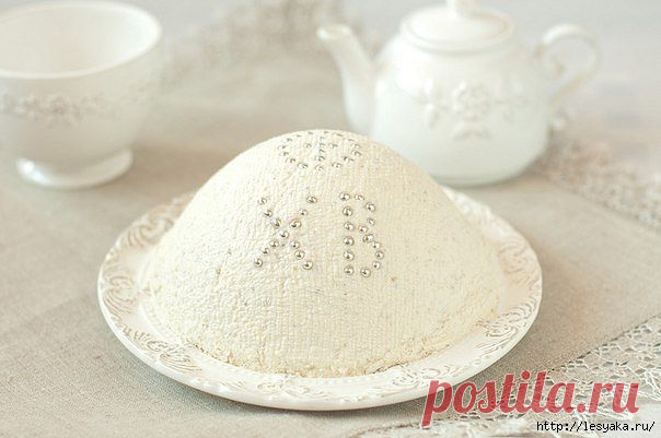 Белоснежная Пасха со сгущенкой.