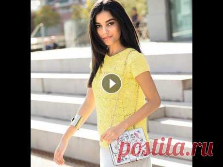 Кофточка с Коротким Рукавом Спицами - 2019 / Blouse with Short Sleeve Кофточка с Коротким Рукавом Спицами...