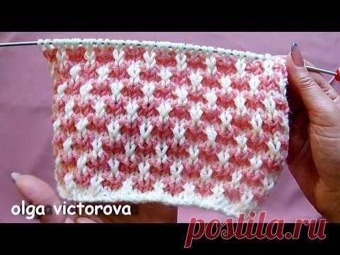Бабочки. Рельефный узор в технике ленивого жаккарда .712 Узоры спицами