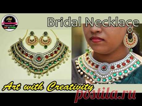 Paper Bridal NECKLACE | Made up of paper | Art with Creativity 181 - YouTube