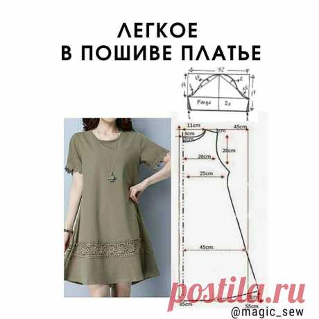 Photo by ✂️Выкройки, шитье детям, крой on December 25, 2021. May be an image of standing and text that says 'лerKoe B nowиBe nлaTbe Manga 2x 11cm |3cm 45cm 20cm 20cm 25cm 45cm 1 @magic_sew @magi'.