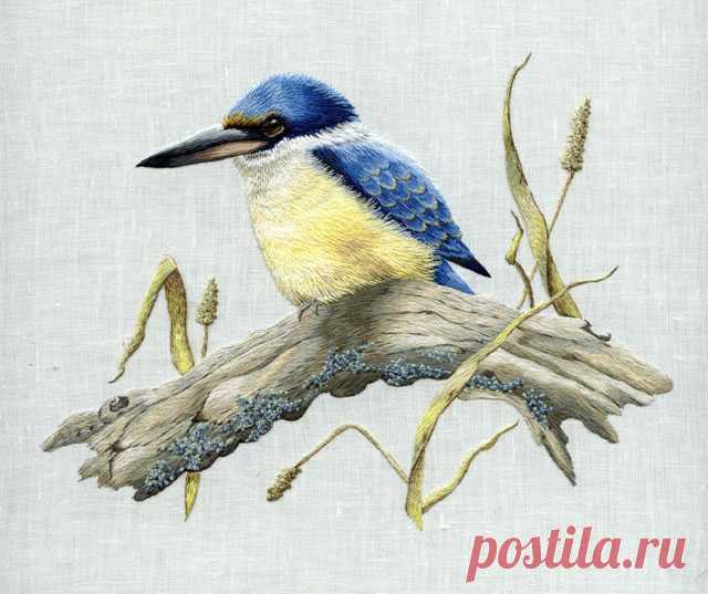 Схемы для красивой вышивки крестом с птицами и цветами. Просто прелесть!