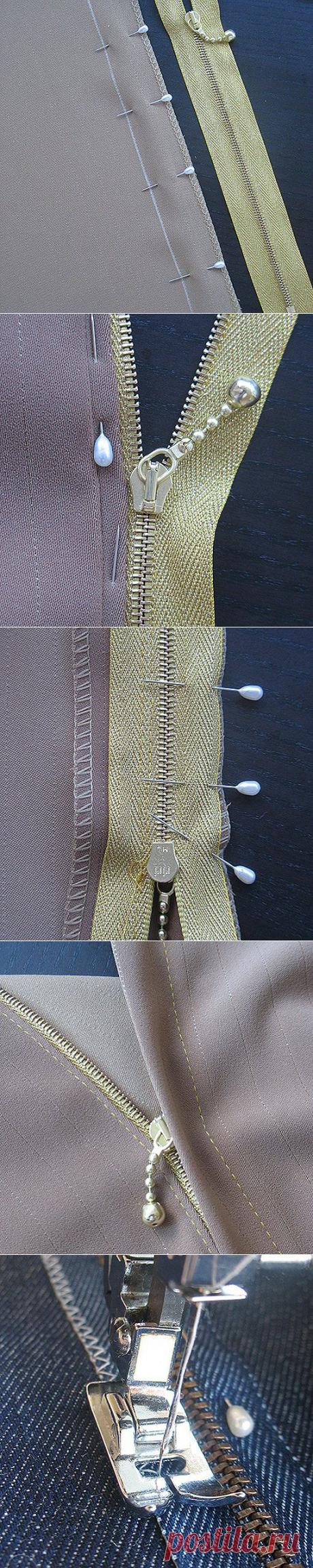 Как аккуратно, красиво и просто вшить "молнию" (не потайную).