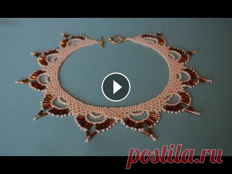 Колье из бисера "Азиль".  Техника Сарагуро. Бисероплетение.  Мастер класс Колье из бисера "Азиль". Техника Сарагуро. Бисероплетение. Мастер класс...