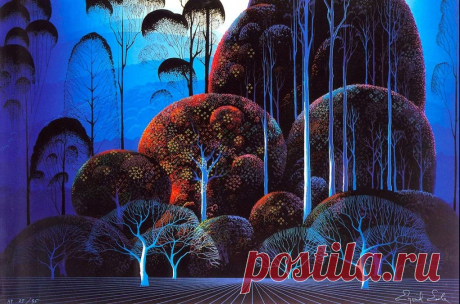 Фантастически красивые пейзажи. Художник Эйвинд Эрл / Eyvind Earle (США, 1916-2000)