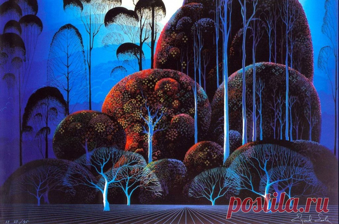 Фантастически красивые пейзажи. Художник Эйвинд Эрл / Eyvind Earle (США, 1916-2000)