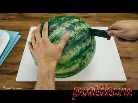 How to Serve a Watermelon in Easy-to-Eat Slices - YouTube