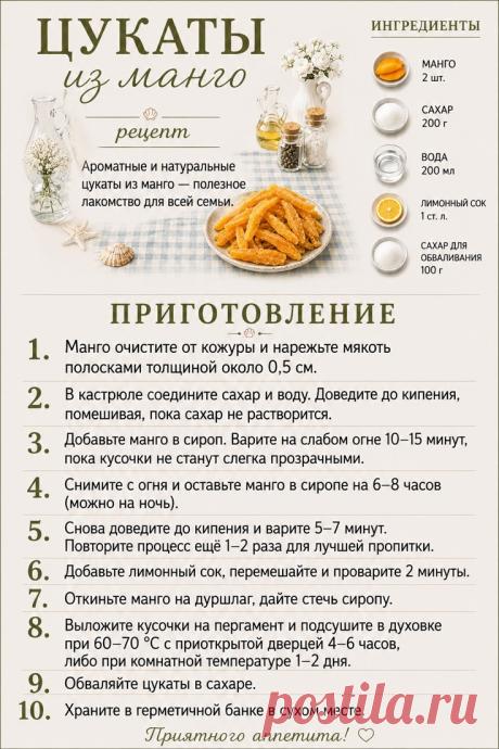 Цукаты из манго