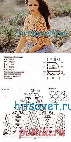 Вязание пелерины крючком | Хитсовет