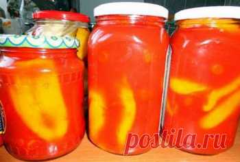 Фаршированный перец рулетиками из баклажан