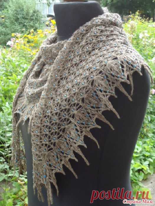Совместное вязание бактуса "Кружевная ночь" - ЗАО Шалунья - Страна Мам