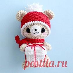 Мишутка амигуруми с подарком: схема мишки крючком | AmiguRoom